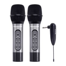 Karaoke USA 900 MHz Professional Dual UHF Wireless Microphone Set Karaoke USA