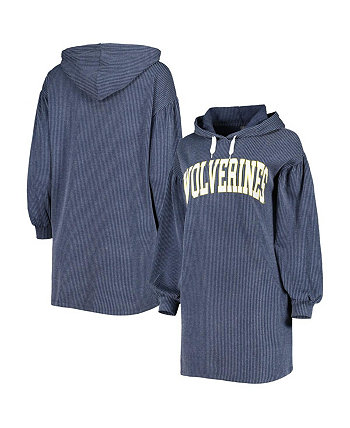 Женское темно-синее платье Michigan Wolverines Game Winner в стиле винтажной стирки из трех смесей Gameday Couture