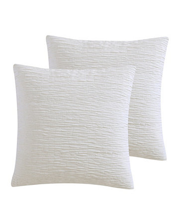 Ruched Chenille Faux Velvet Decorative Pillow, 20" X 20" Vera Wang