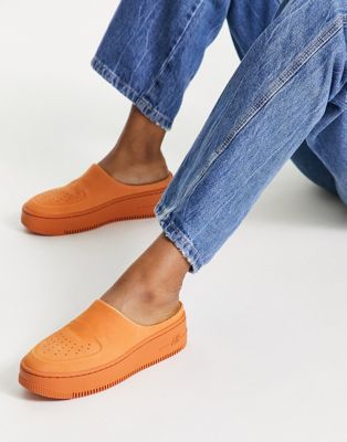 Оранжевые кроссовки без шнурков Nike Air Force 1 Lover XX Premium Nike