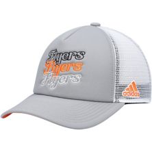 Женская бейсболка adidas серого/белого цвета Philadelphia Flyers Foam Trucker Snapback Adidas