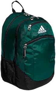 Рюкзак повседневный Adidas Striker Team Sports Backpack Durable Athletic Gym Laptop Bag for Boys/Girls, Black/White/2.0 (28L), One Size Adidas