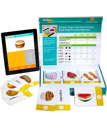 Link4fun Foods Master Pack из 3 интерактивных наборов карточек с бесплатным приложением для iPad Stages Learning Materials