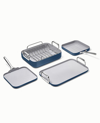 Набор квадратной посуды из 4 предметов с антипригарным покрытием и керамическим покрытием Caraway