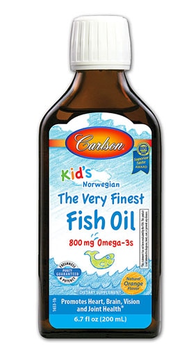 Carlson Kids Norwegian The Very Finest Fish Oil Orange — 6,7 жидких унций Carlson