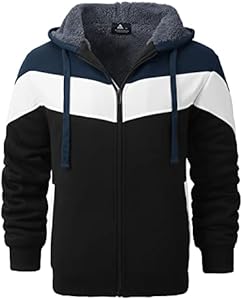 Мужская Флисовая кофта JACKETOWN Heavyweight Fleece Hoodies с полной застежкой на молнии, толстая шершавая подкладка, теплая кофта из шерсти JACKETOWN