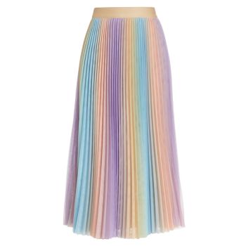 Плиссированная юбка-миди Microdose с цветными блоками LE SUPERBE