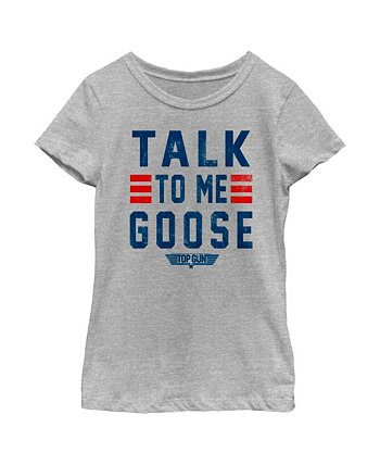 Детская футболка Top Gun для девочек Talk to Me Goose Quote Paramount Pictures
