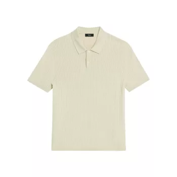 Cable-Knit Polo Shirt Theory