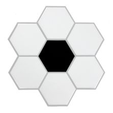 RoomMates Black White Hexagon Flower Stick Tile Wall Decal 4-piece Set RoomMates