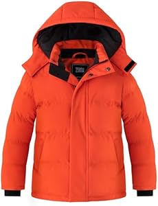 ZSHOW Boys' Winter Coat Waterproof Warm Quilted Puffer Jacket with Removable Hood Zshow