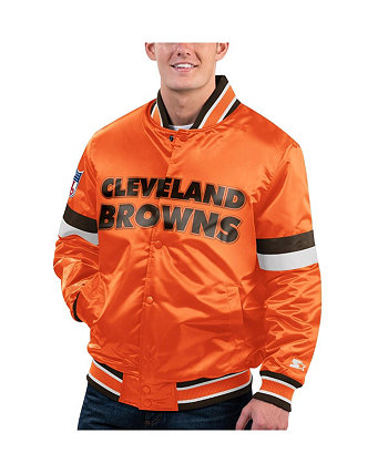 Мужская оранжевая университетская куртка с рваными кнопками Cleveland Brown Gridiron Classics Home Game Starter