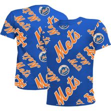 Футболка Youth Stitches Royal New York Mets Allover Team Stitches