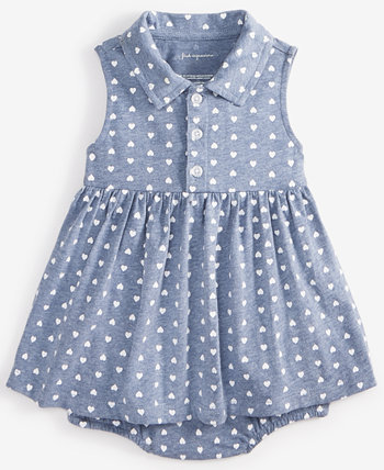 Baby Girls Heart-Print Skirted Sunsuit, Exclusively at Macy's First Impressions