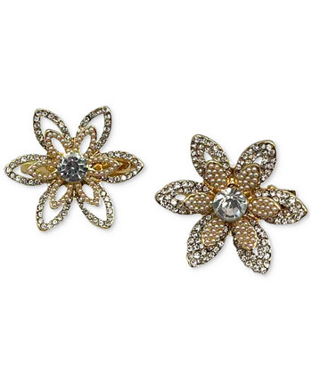 Gold-Tone 2-Pc. Set Crystal Flower Barrettes, Created for Macy's I.N.C. International Concepts