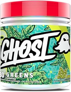 GHOST Greens Superfood Powder (Порошок), Apple Cider - 30 Servings (Порции) - 19 Super Greens & Reds, Fruits, Vegetables, Spirulina, & Chlorella, Prebiotics, 10 Billion CFU Probiotic & Digestive Enzymes - Gluten-Free GHOST