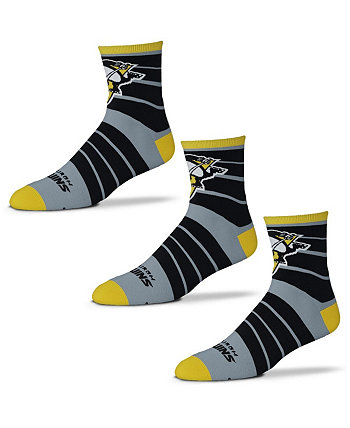 Мужские носки Pittsburgh Penguins из трех пар носков Quad For Bare Feet