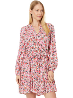 Платье с воротником-стойкой и цветочным принтом Tommy Hilfiger