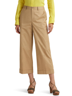 Утюженные брюки из хлопкового твила с защипами LAUREN Ralph Lauren для женщин, повседневного стиля LAUREN Ralph Lauren