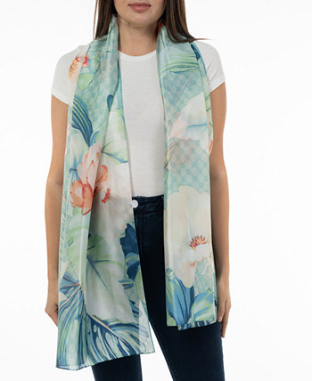 Женский шарф с тропическим цветочным принтом Giani Bernini
