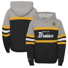 Youth Mitchell & NessÂ Black Boston Bruins Head Coach Pullover Hoodie Mitchell & Ness