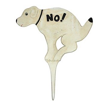 No Pausing Pooch Lawn Stake Sign: Large Design Toscano