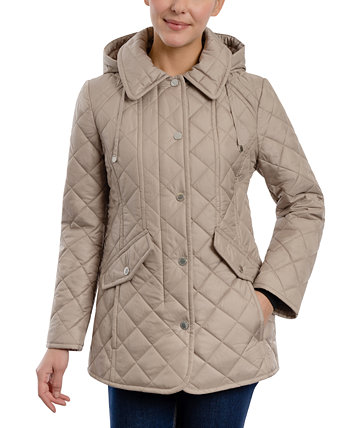 Женское стеганое пальто с капюшоном London Fog