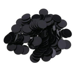 100 Pcs Bingo Board Games Markers Tokens Kids Counting Toy Family Club Party Supplies - Black MERIGLARE