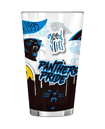 Carolina Panthers 16 Oz Native Pint Glass Logo Brand