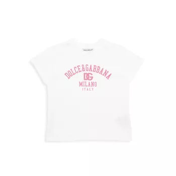 Маленький ребенок &amp; Детская футболка с короткими рукавами и логотипом Variantea Dolce & Gabbana