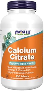 NOW Foods Supplements, Calcium Citrate with Vitamin D, Magnesium, Zinc, Copper, and Manganese, 100 Tablets NOW Foods