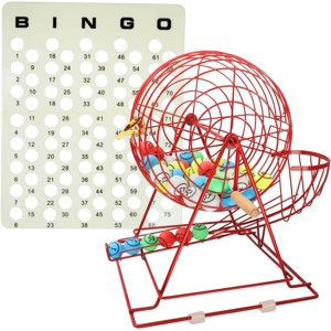 GSE Professional Bingo Game Set with X-Large Bingo Cage, 1.5" Ping Pong Size Bingo Balls, Plastic Bingo Master Board. Great for Large Groups, Bingo Halls, Parties, Bingo Game Night GSE Games & Sports Expert