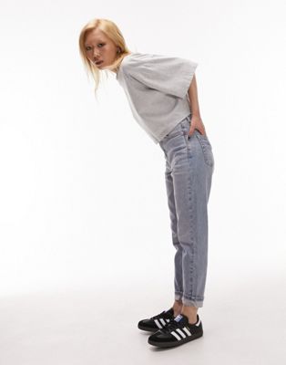 Комфортные эластичные джинсы Topshop Petite с отбеливающим эффектом Topshop Petite