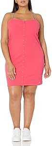 Tommy Hilfiger Women's Snap Front Bodycon Ribbed Tube Mini Dress Tommy Hilfiger