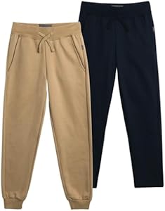 Eddie Bauer Boys' Active Sweatpants - 2 Pack Athletic Fleece Joggers with Side Pockets - Sweatpants for Boys (Sizes: 8-16) Eddie Bauer