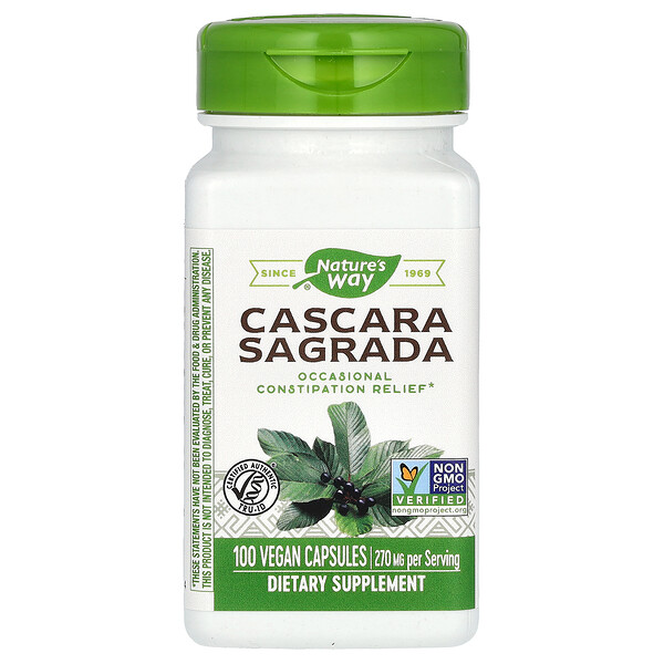 Каскара Саграда - 270 мг - 100 веганских капсул - Nature's Way Nature's Way