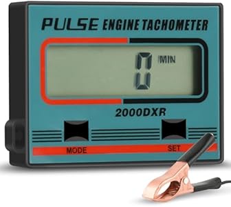 Digital Tachometer Chainsaw Tachometer Tach Gauge Digital Display Pulse Speedometer for Induction Chain Saw Cropper Cropper Generator Lawn Mower RV ATV Dirt Bike Motocross Boat Tractor (B) Liyutech