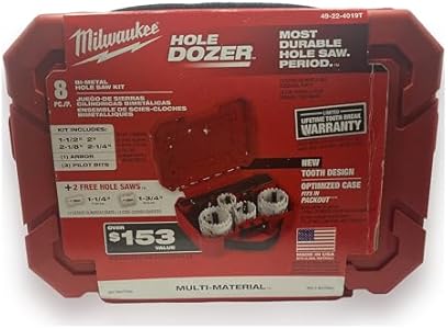 Milwaukee Hole Dozer 6pc Hole Saw kit 49-22-4019T, White Milwaukee