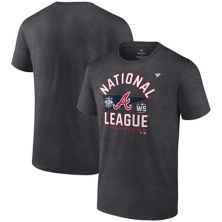 Men's Fanatics Branded Heathered Charcoal Atlanta Braves 2021 National League Champions Locker Room Big & Tall T-Shirt Unbranded