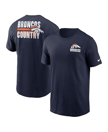 Мужская темно-синяя футболка Denver Broncos Blitz Essential Nike