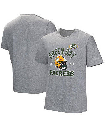 Мужская серая адаптивная футболка Green Bay Packers Tackle NFL