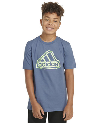 Big Boys Short-Sleeve Paper Graphic Cotton T-Shirt Adidas