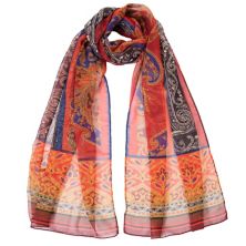 Layla - длинный прозрачный шелковый шарф для женщин Elizabetta