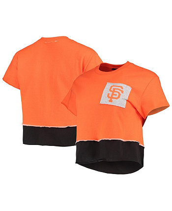 Женская оранжевая укороченная футболка San Francisco Giants Refried Apparel