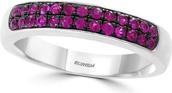 Серебряное кольцо с рубином, размер 7 Effy