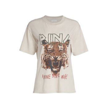 футболка с тигровым логотипом ANINE BING