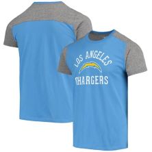 Мужская футболка Majestic Threads Powder Blue/Grey Los Angeles Chargers Field Goal Slub Majestic
