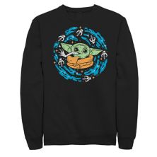 Big & Tall Star Wars The Mandalorian Frog Spiral Fleece Sweatshirt Star Wars