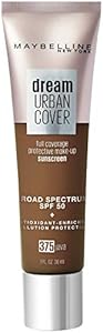 Maybelline Dream Urban Cover Flawless Coverage Foundation Makeup, SPF 50, Fair Porcelain MAYBELLINE