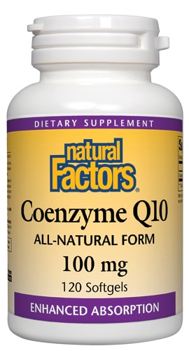 Natural Factors Коэнзим Q10 – 100 мг – 120 мягких желатиновых капсул Natural Factors
